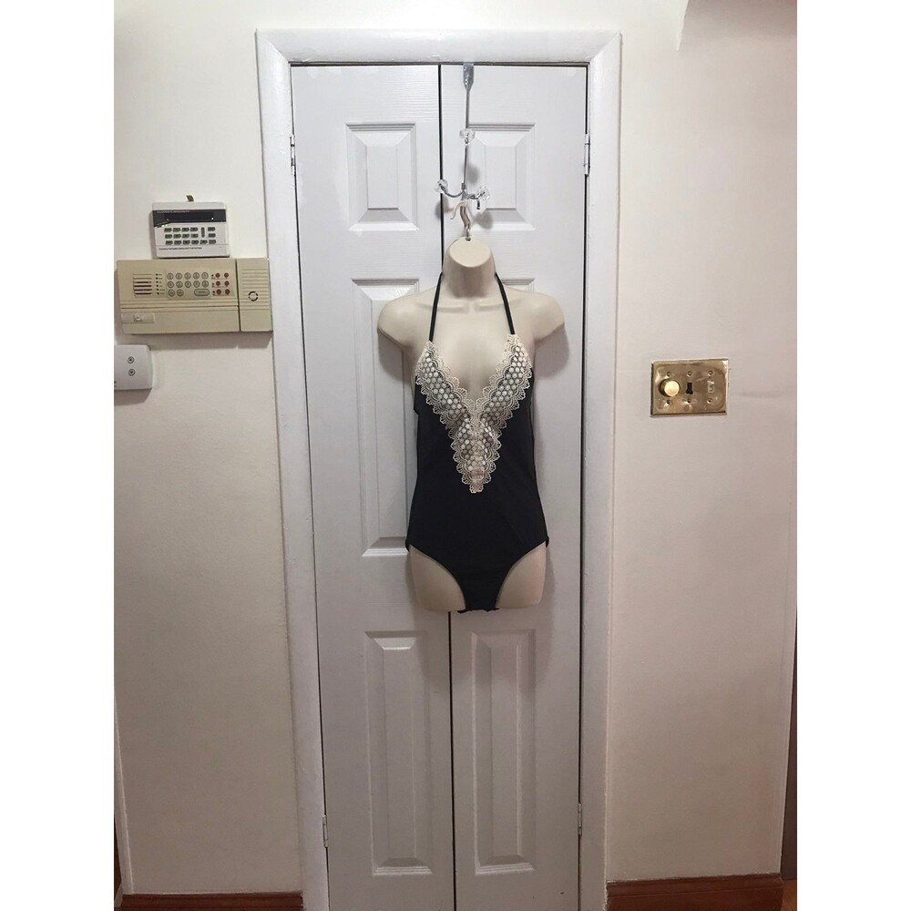 Sea Angel Lace One Piece Swimsuit Black